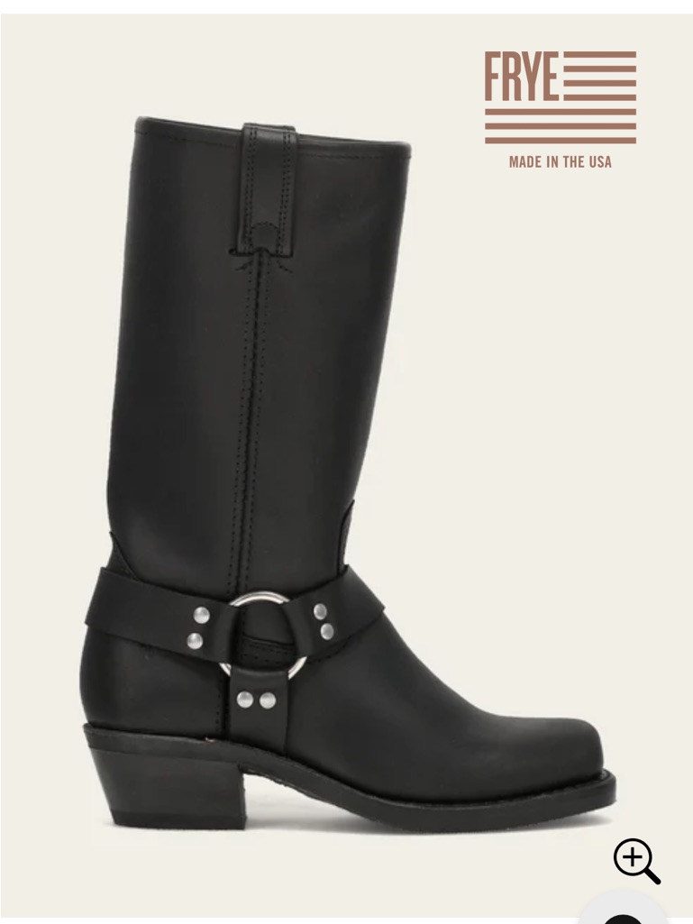 Frye Black Harness 12r Womens Boots